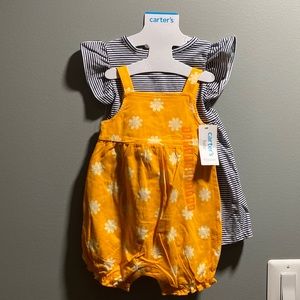 BRAND NEW 2  PACK CARTERS SET SIZE 12 MONTH OLD BABY GIRL! NWT.